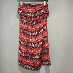 Velvet Torch Color Burst Strapless Dress Size Medium